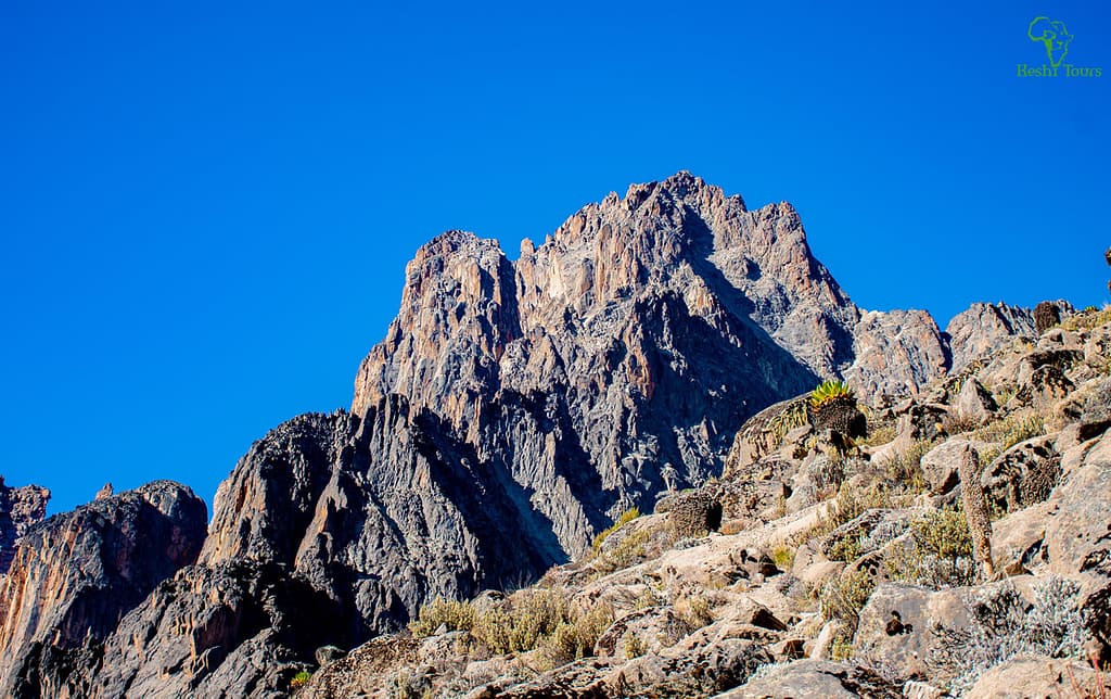 View of the peak during Climbing Mount Kenya expedition
