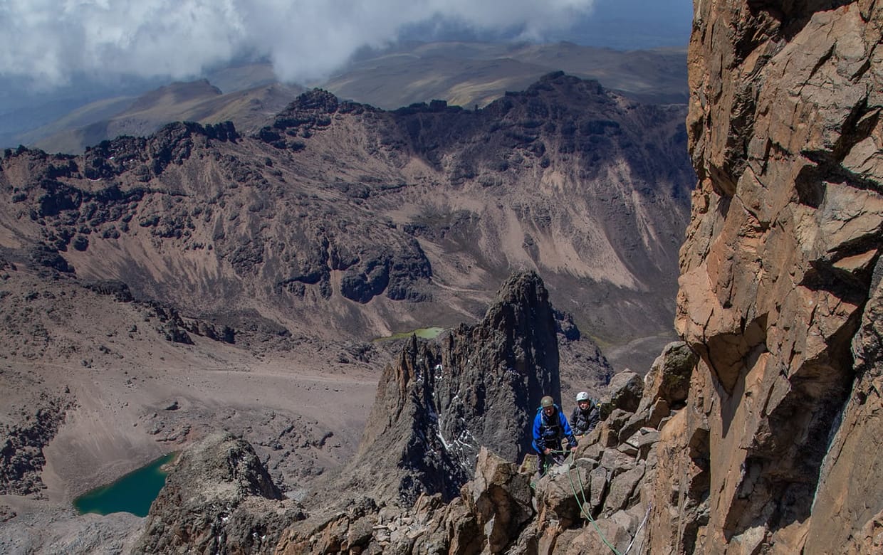 Keshi Tours Clients During Technical Climbing of Mount Kenya