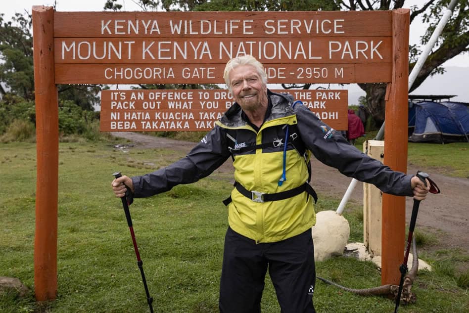 Branson's Mount Kenya Climbing